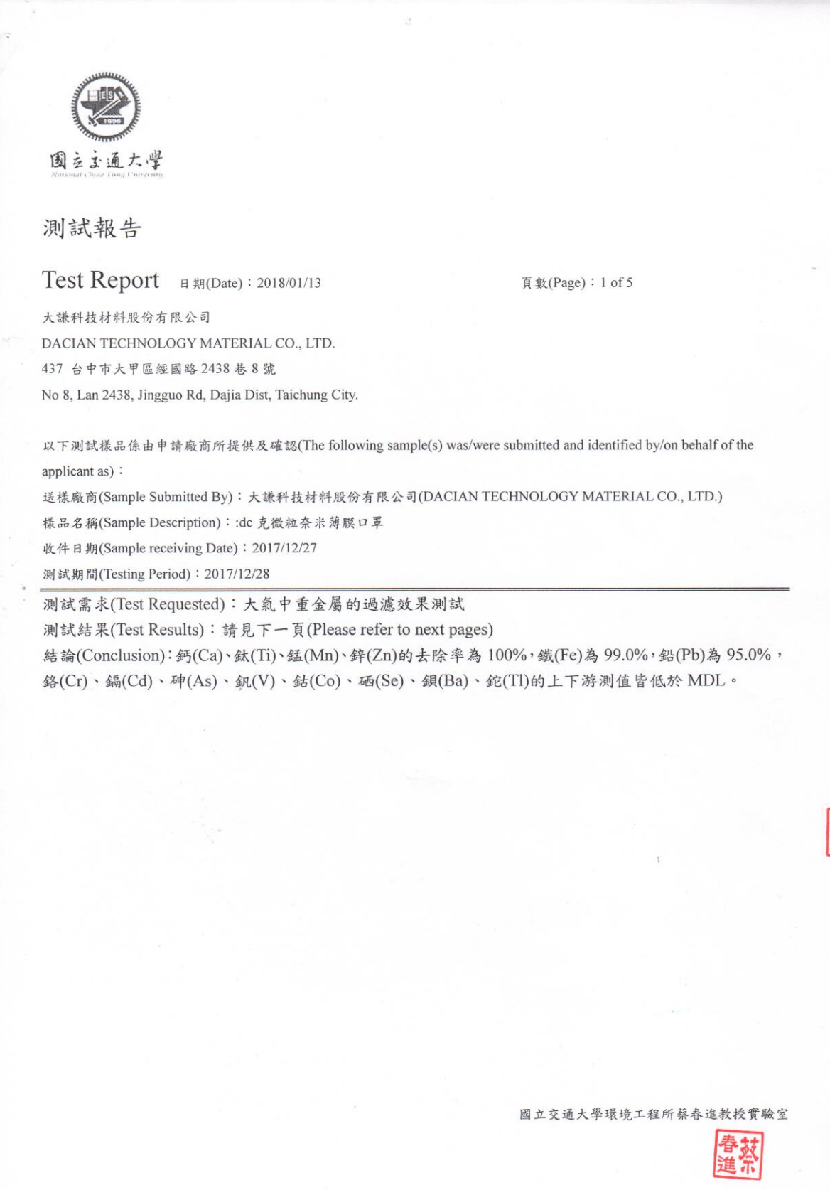 Test Report 1