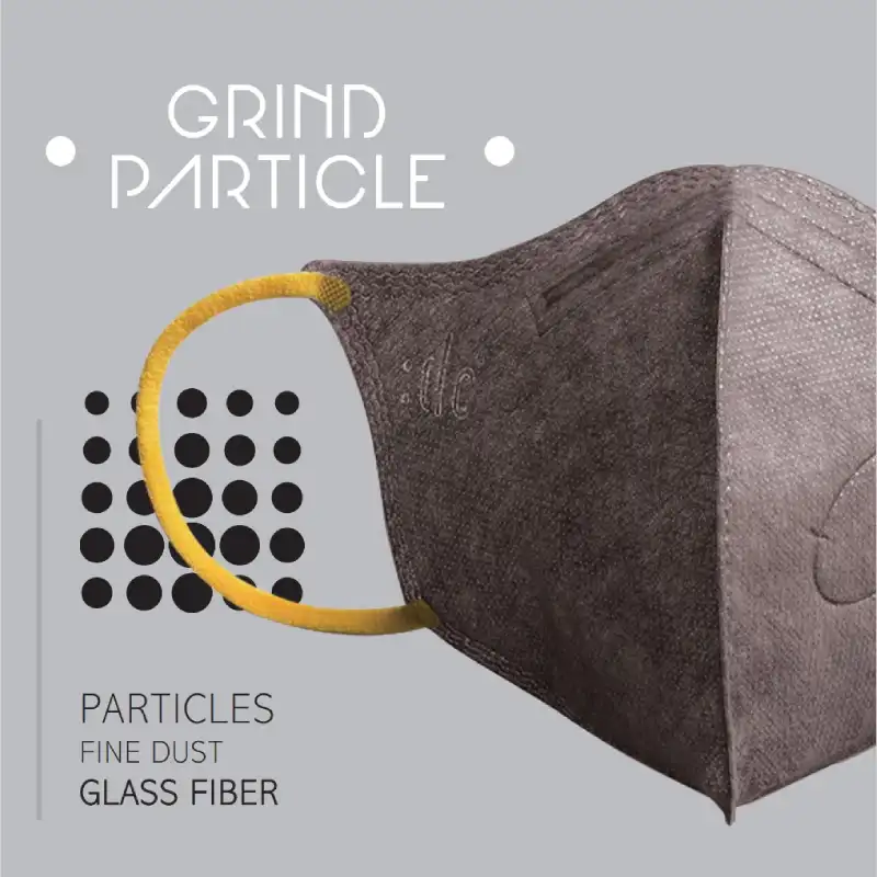 [gemahlenes Pulver]: DC 3D-Industriestaubmaske, 6 Stück (Erwachsene)